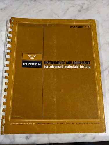 Instron sales brochure - brochure, catalog