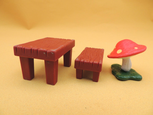 Schtroumpfs lot table banc - -,