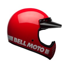 Casque Intégral Bell Moto-3 Café Racer Mono Classic Gloss Rouge - Rouge Brillant