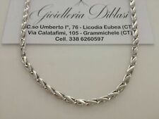 COLLIER OR BLANC 18K Massif