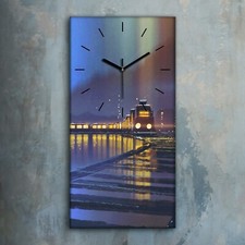 Horloge murale sur toile 30x60