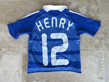 Maillot équipe de FRANCE Thierry HENRY n°12 ADIDAS shirt FFF enfant 8 ans