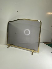 Pare feu de cheminée contour en laiton et pieds en laiton bonne etat