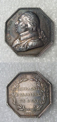 Jeton louis xviii compagnie - louis,