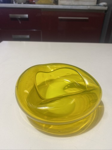 Vintage cendrier jaune - cendrier,
