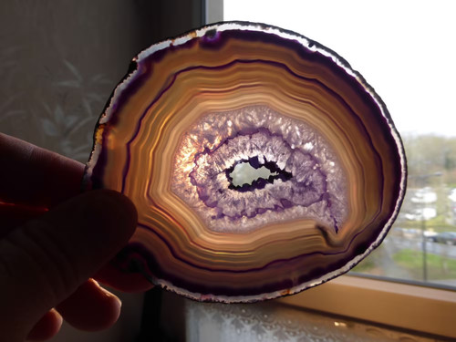 Tranche agate teintée - d'agate,