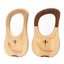 Muzikkon Lyre Harpes, Lyre Harpe À 10 Cordes Incl. Sac + Cordes Supplémentaires