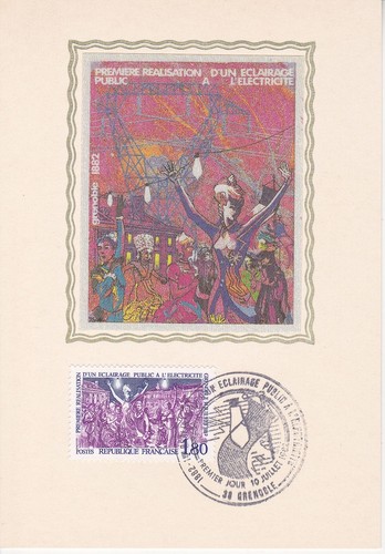 Carte 1er jour réalisation - carte, de