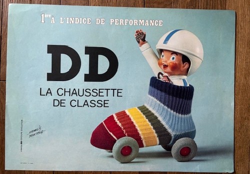 Affiche ancienne chaussettes - affiche,