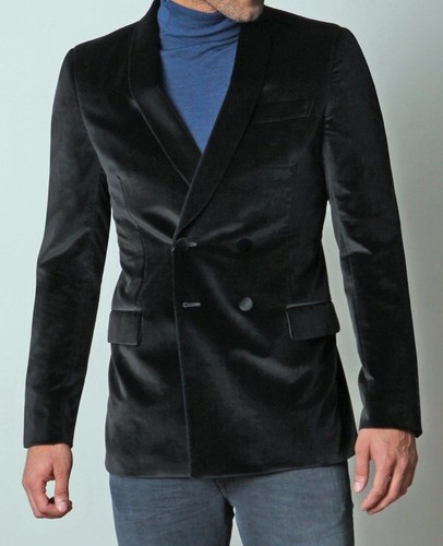 Veste noir velours pour - en,