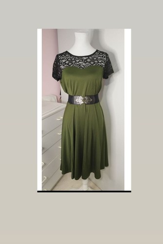 Robe originale kaki noire - robe,