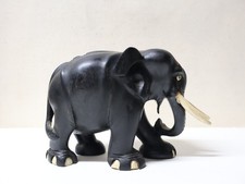 Rare Publicité éléphant sculpté ébène et os Compagnie Maritime Allemande 20e