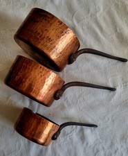 Lot 3 casserole en cuivre signées Chomette Favor