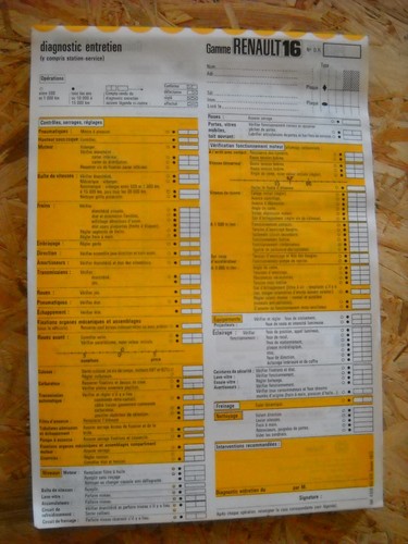 Fiches diagnostic entretien - fiches,
