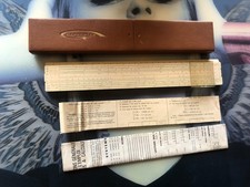 regle de calcul ancienne GRAPHOPLEX rare antique rule + BOITE + NOTICES