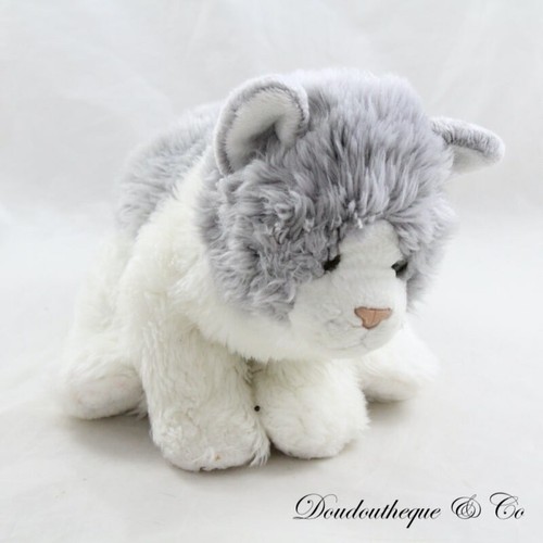 Peluche chat lascar gris - peluche,
