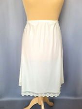 Jupon vintage années 80 satin dentelle ivoire Taille M FR38/40 US8 UK12 EU38