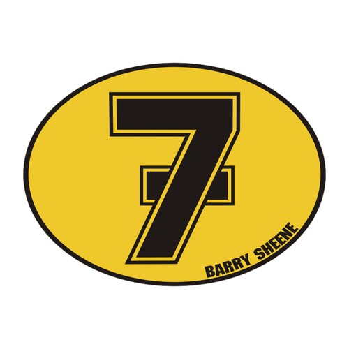 Sticker plastifié barry - plastifié,