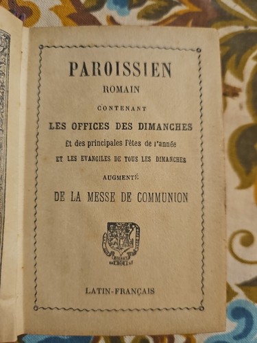 Paroissien romain de la - -,