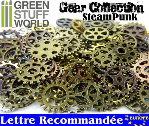 Steampunk set rouages - set,