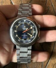 TRÈS RARE MONTRE HOMME TISSOT T12 ÉLECTRONIC CADRAN BLEU DATE SWISS