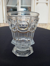Grand verre vase a violettes - verre,