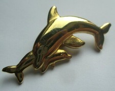 Belle Broche pins couleur or dauphin et son petit élégant bijou rétro 5004