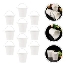 10 pièces Mini seau en fer blanc en métal robuste décoration murale Mini seau