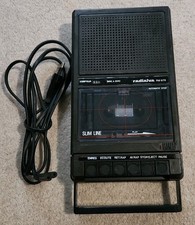 Magnétophone à Cassette Vintage RADIALVA RM 679 Slim Line Portable Fonctionnel 