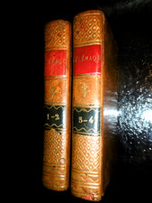 LES AVENTURES DE TELEMAQUE FILS D'ULYSSE-GRAVURES-1820-4 TOMES RELIES EN 2 VOL-