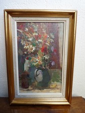 Alsace Peinture huile sur carton du peintre René Vetter (1926-2001) de Rixheim