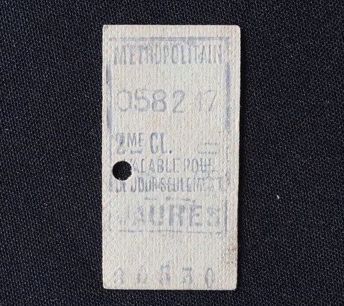 Ancien ticket paris métro - ticket,