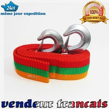 CORDE CABLE SANGLE DE REMORQUAGE TRACTION  4 M 5 TONNES 5000 KG