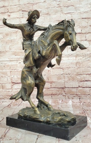 Sculpture bronze bronco - sculpture,