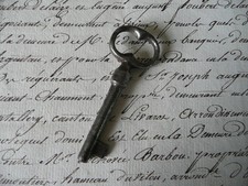 Ancienne Petite CLE fer forgé pour Coffret, Boite à Bijoux XIXe NAPOLEON III