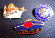 lot pin's du Porte-avions " Clémenceau "- Marine Nationale - bachi - familles