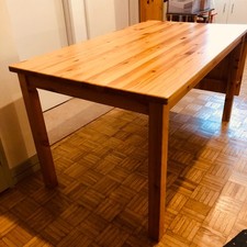 TABLE en BOIS de salle à manger + abattants