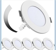 6x LED Spot encastré plat 230V Set salle de bain 4000K IP44 Spots de plafond 6W