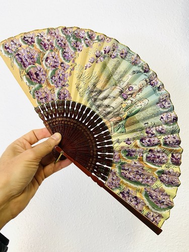 éventail pliant rococo style - rococo,