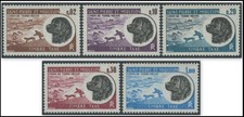 SAINT PIERRE ET MIQUELON Taxe N°77/81**  Chiens TB 1973 SPM Postage due Dogs MNH