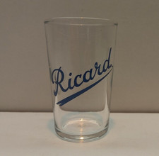 RICARD 1 verre momie tube sans trait 11cl écriture bleu foncé rare voir photos