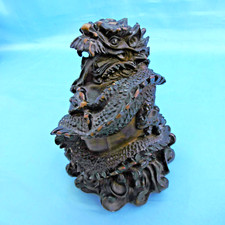 sculpture dragon en resine dure