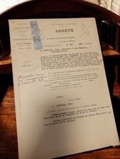 Document ancien vintage arrêté préfectoral Bouches-du-Rhône Marseille 1930-1940