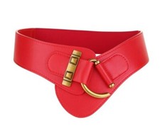 Vintage Ceinture Large en Cuir pour Femme Corset Ceintures Élastique pour Rob...