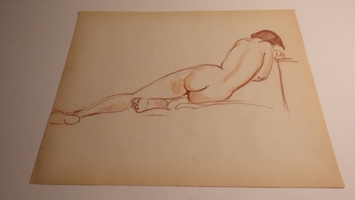 1930 art deco french nude - 1930.art, red