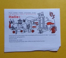 H) enveloppe réponse GUIDE MICHELIN enquête écrivez-nous - Italie