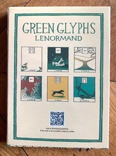 Jeu de cartes divinatoires : Green Glyphs Lenormand, jeu de 40 cartes