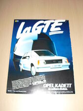 OPEL KADETT GTE publicité advertising 1983