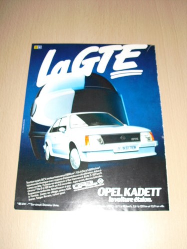 Opel kadett gte publicité - kadett,
