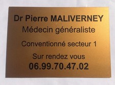 Plaque professionnelle en PVC à personnaliser 15x20 cm,  30x20 cm économique